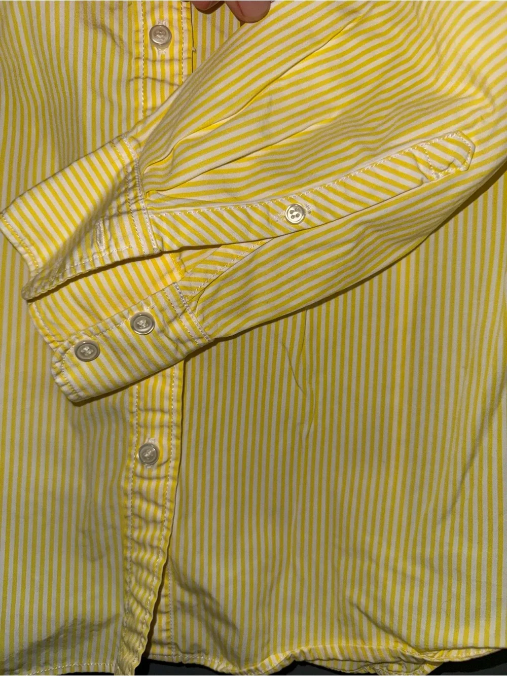 J. Crew S Yellow Vintage Y2K Haberdashery Yellow Striped Button-Down Shirt